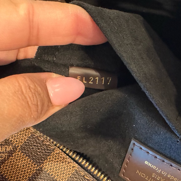 Louis Vuitton Damier Ebene Jersey Tote w pink strap - Picture 10 of 12